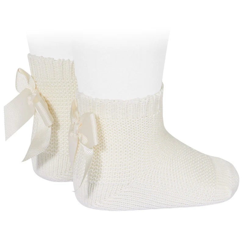 2007/4 CONDOR MOSS STITCH SOCK W BOW