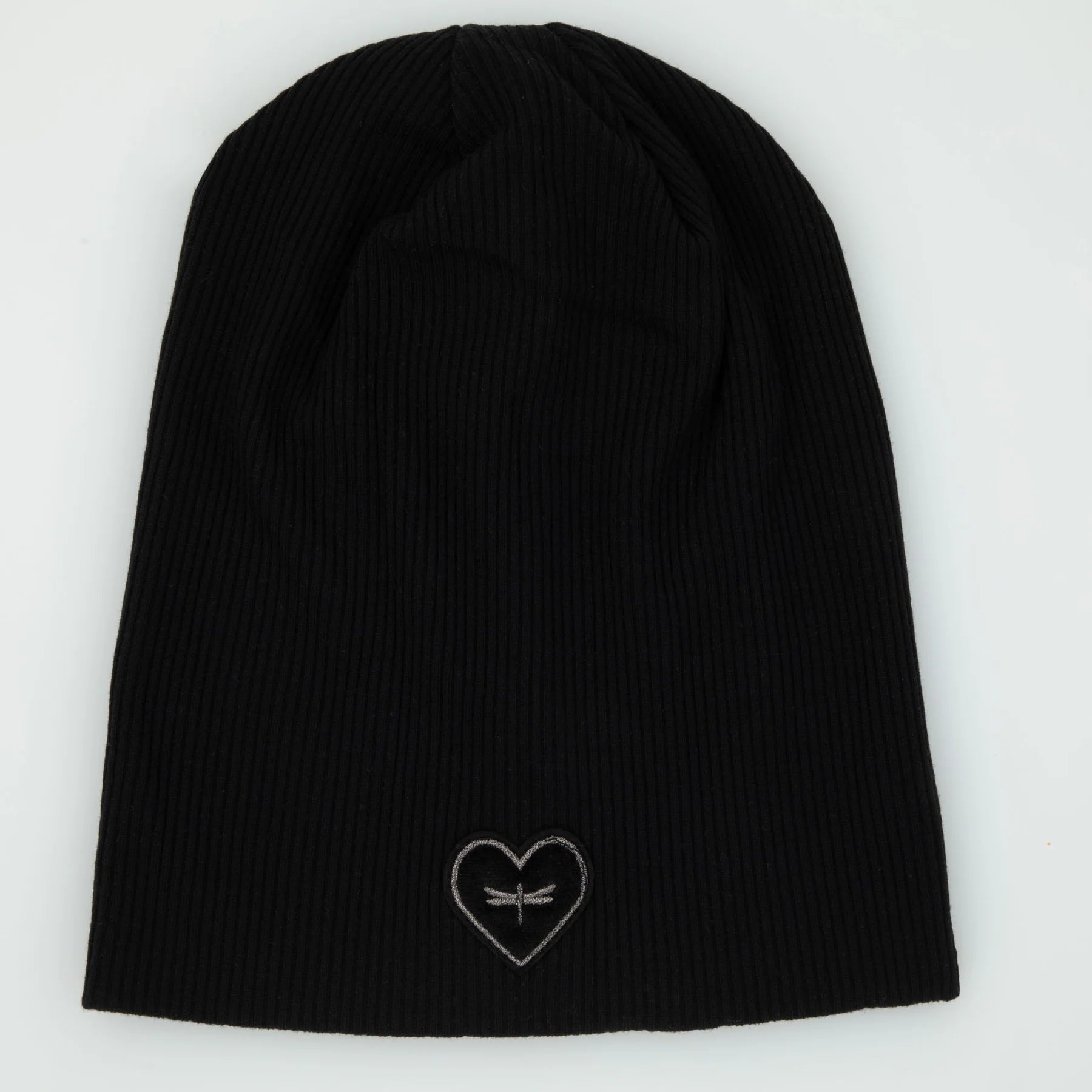 TAL NY GUNMETAL HEART RIB BEANIE