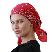 CHERIE PRETIED HEADSCARF BANDANA SHORT TIE