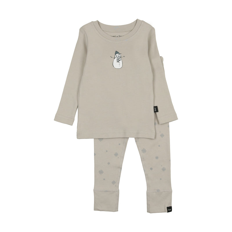HEART + SOULD BOYS SNOWMAN PAJAMA SET