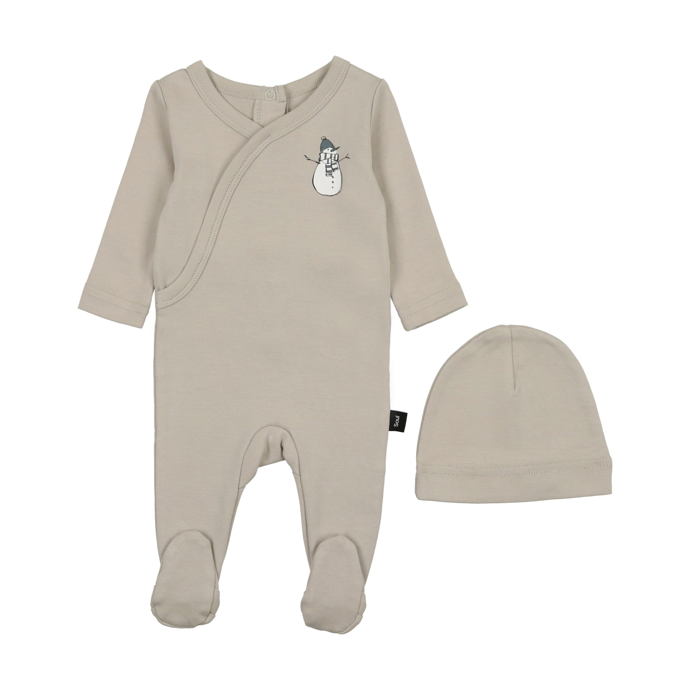 HEART + SOUL BOYS SNOWMAN FOOTIE + BEANIE