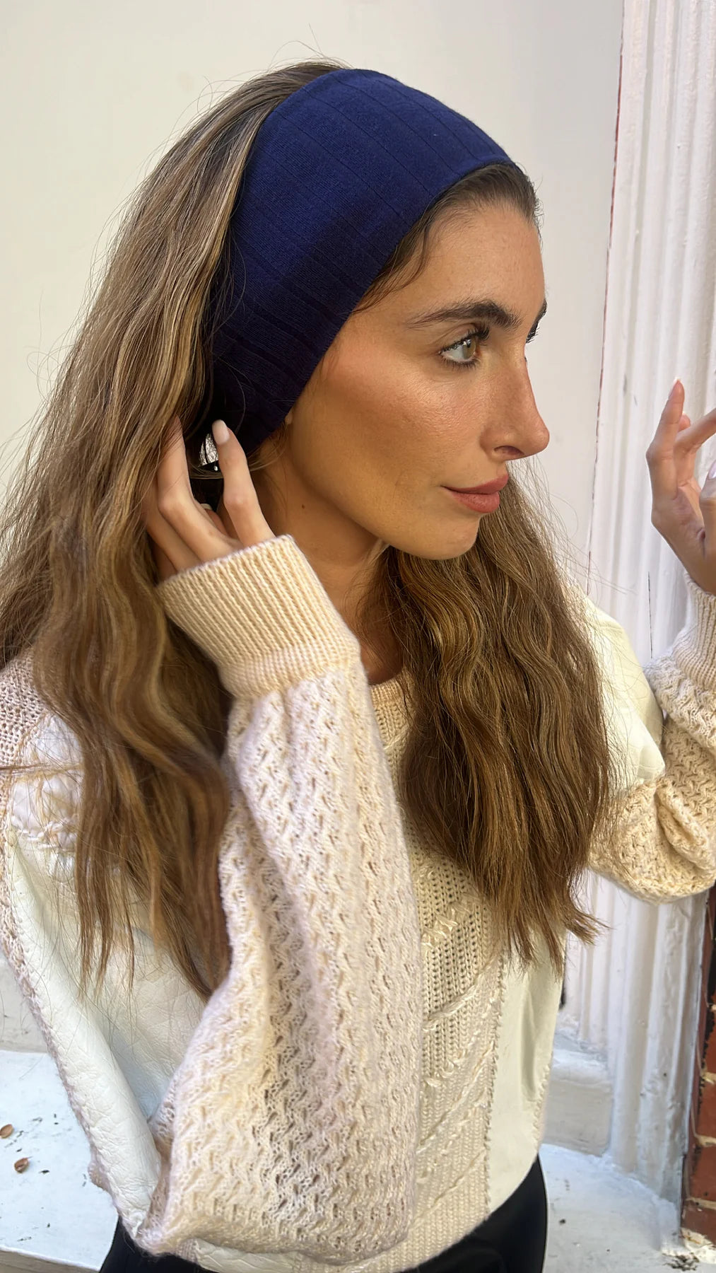 TAL NY WIDE RIB CASHMERE BAND