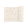 ELYS & CO VELOUR LEAF PATTERN MULSIN SWADDLE OS