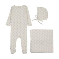 LILETTE GEO FLORAL PRINT LAYETTE 3PC SET
