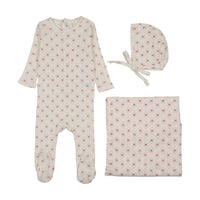 LILETTE GEO FLORAL PRINT LAYETTE 3PC SET
