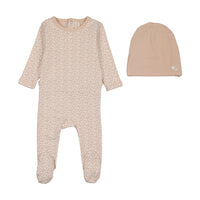 LILETTE MINI PRINT FOOTIE + BEANIE SET