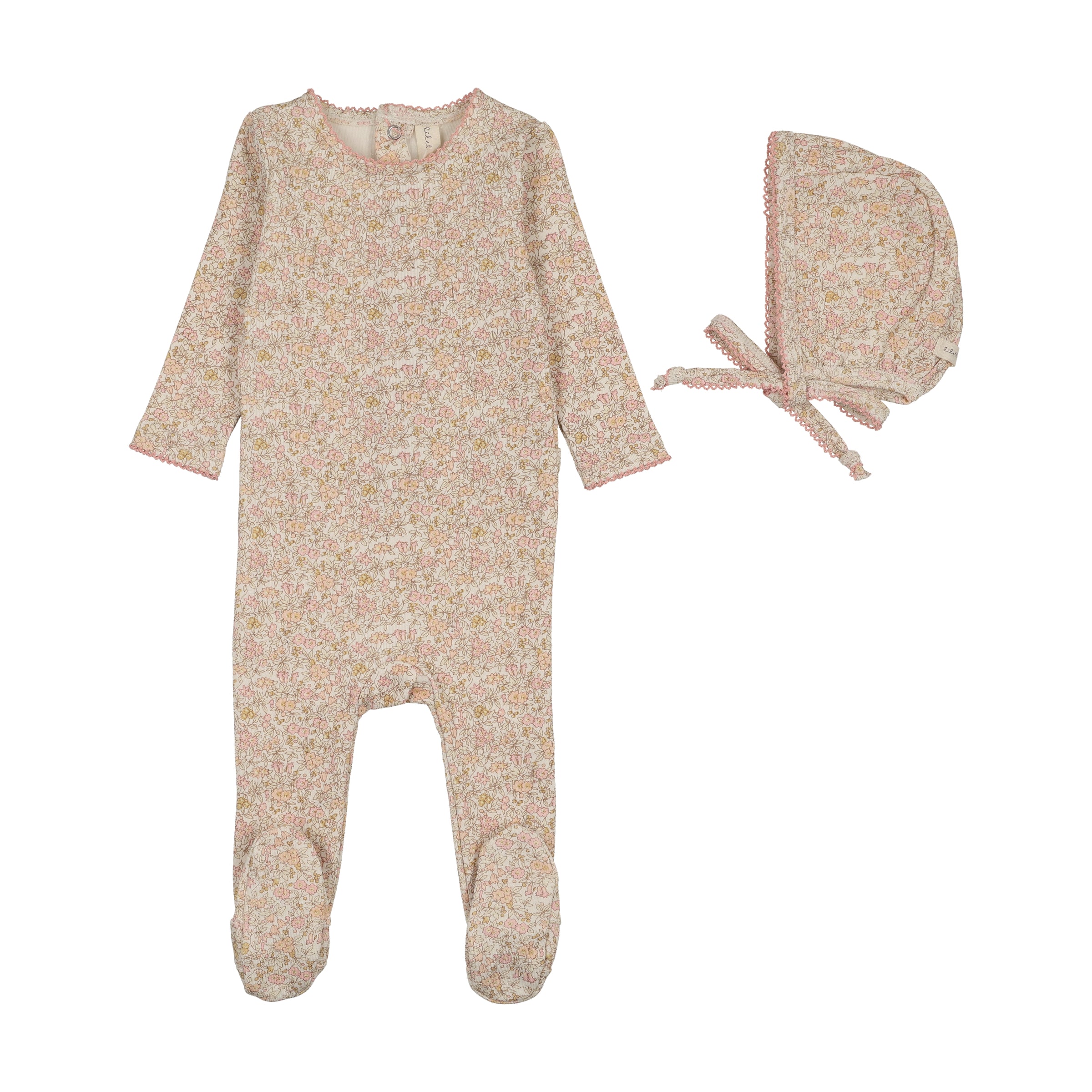 LILETTE LIBERTY FLORAL FOOTIE + BEANIE SET