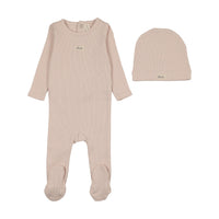 LILETTE STRIPE BEBE FOOTIE + BEANIE SET