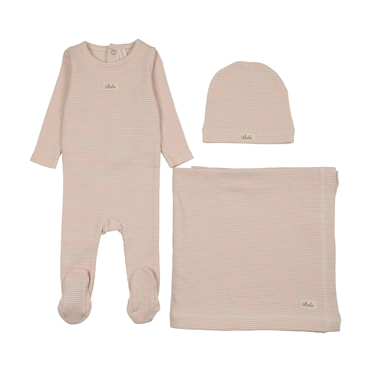 LILETTE STRIPE BEBE LAYETTE 3PC SET