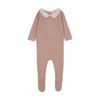LILETTE EMBROIDERED KNIT COLLAR FOOTIE