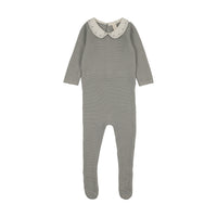 LILETTE EMBROIDERED KNIT COLLAR FOOTIE