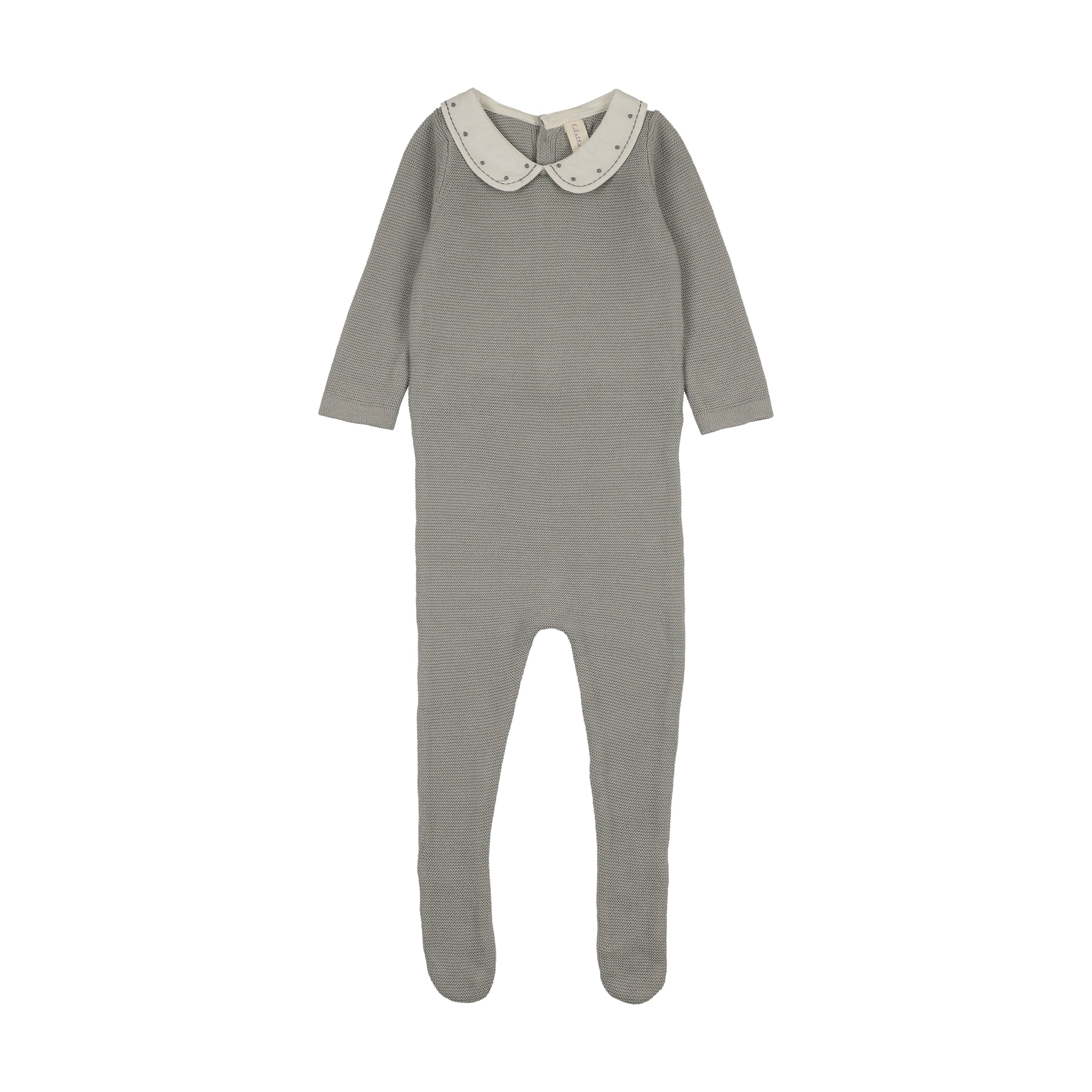 LILETTE EMBROIDERED KNIT COLLAR FOOTIE