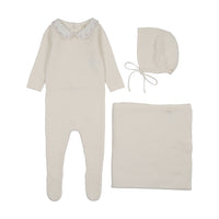 LILETTE EMBROIDERED KNIT COLLAR LAYETTE SET