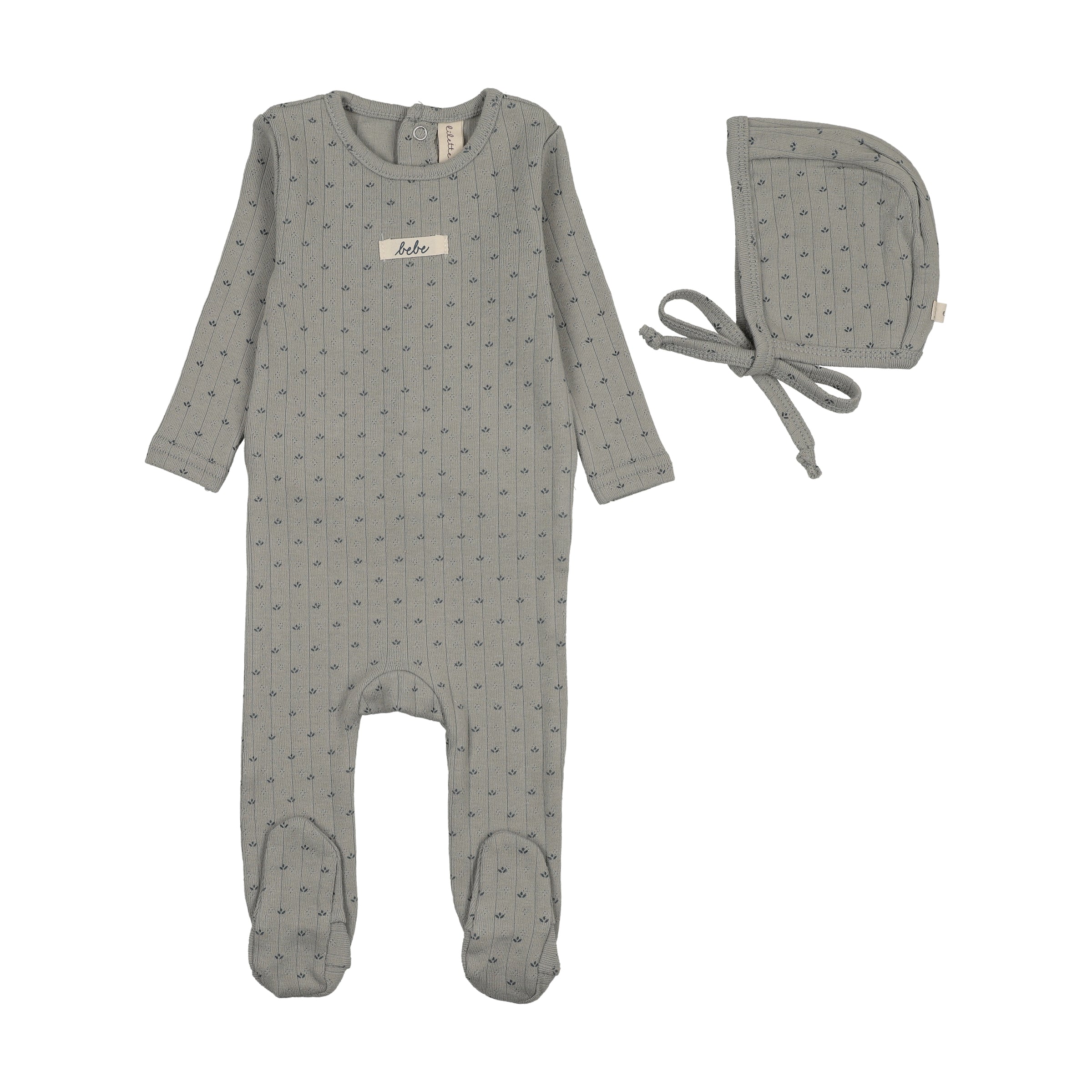 LILETTE FLORET PRINT FOOTIE + BEANIE SET