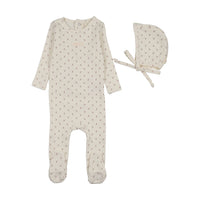 LILETTE FLORET PRINT FOOTIE + BEANIE SET
