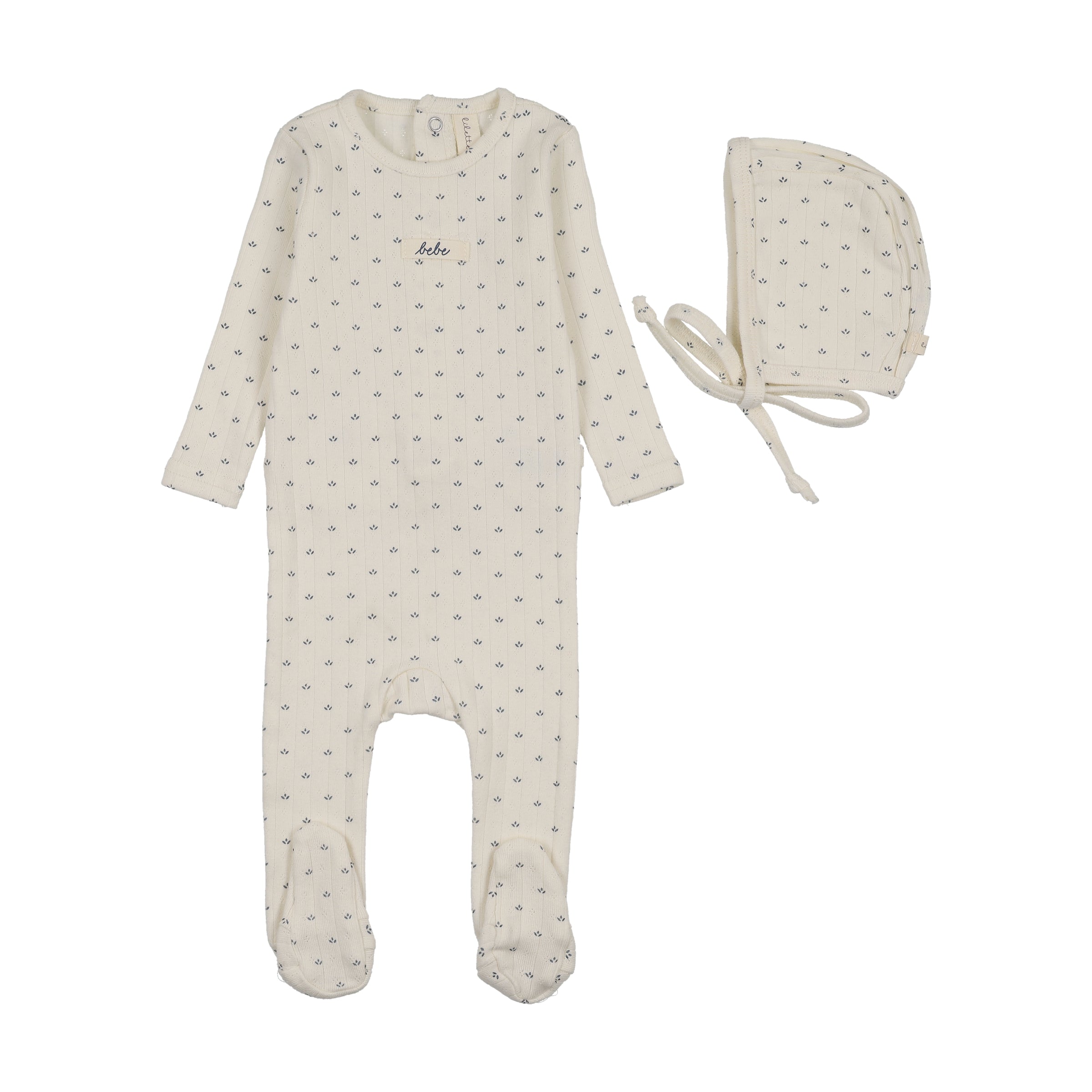 LILETTE FLORET PRINT FOOTIE + BEANIE SET