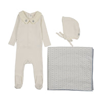 LILETTE SWEETHEART COLLAR LAYETTE 3PC SET