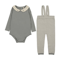 LILETTE TWO TONE SUSPENDER LONG 2PC SET