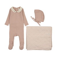 LILETTE SWEETHEART COLLAR LAYETTE 3PC SET