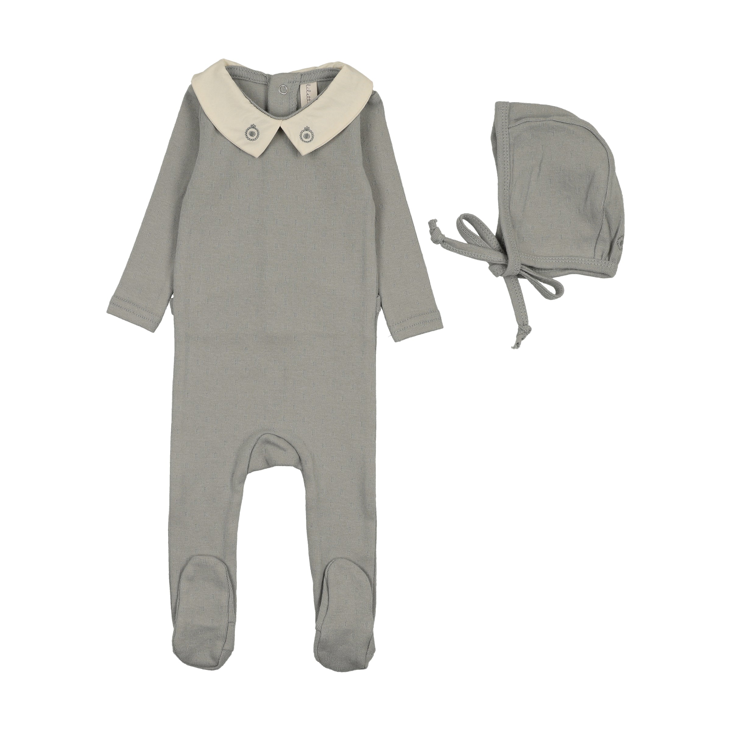 LILETTE SWEETHEART COLLAR FOOTIE + BEANIE SET