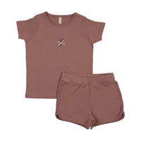 LILETTE BOUQUET GRAPHIC SS SHORTS 2PC SET