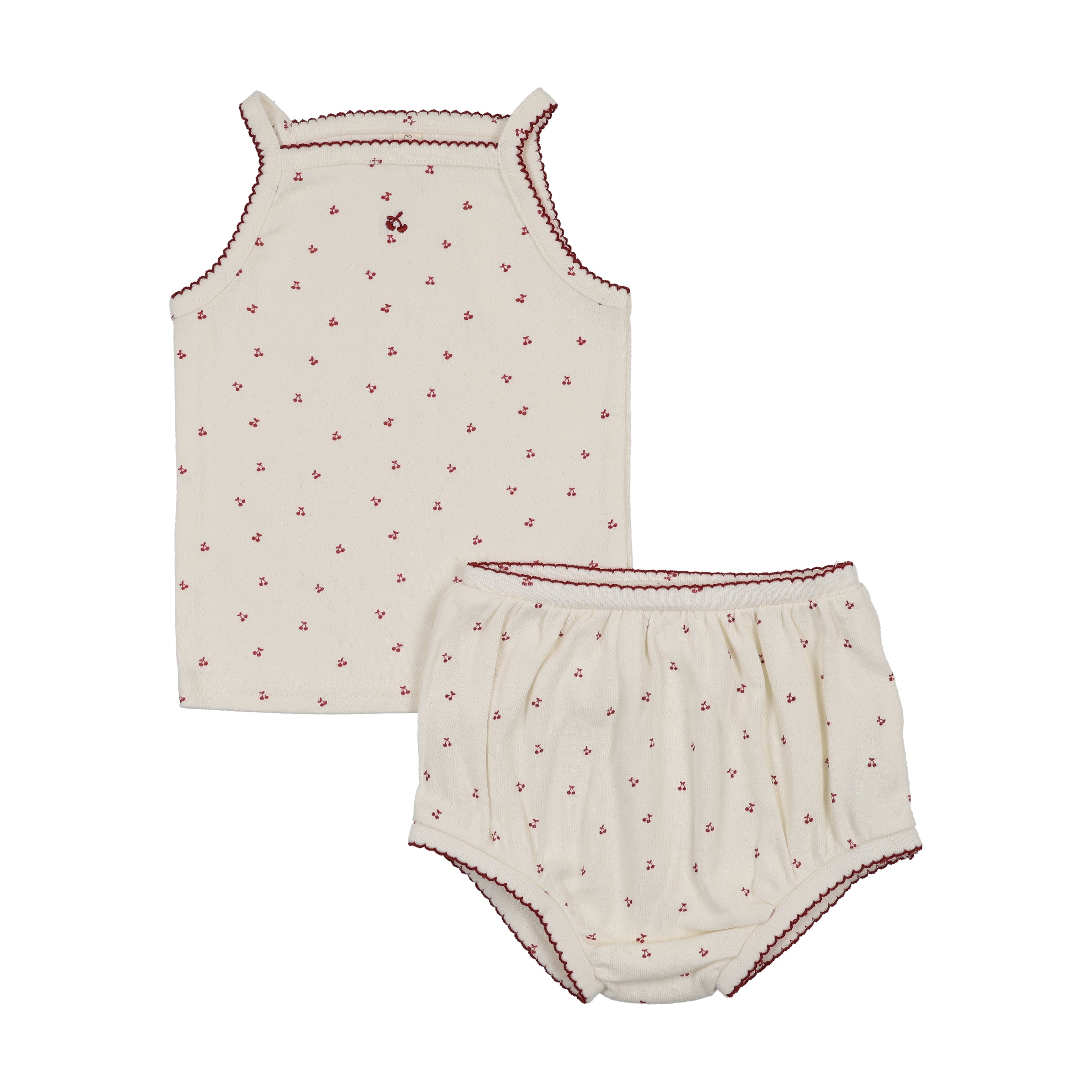 LILETTE CHERRY POINTELLE TANK 2PC SET