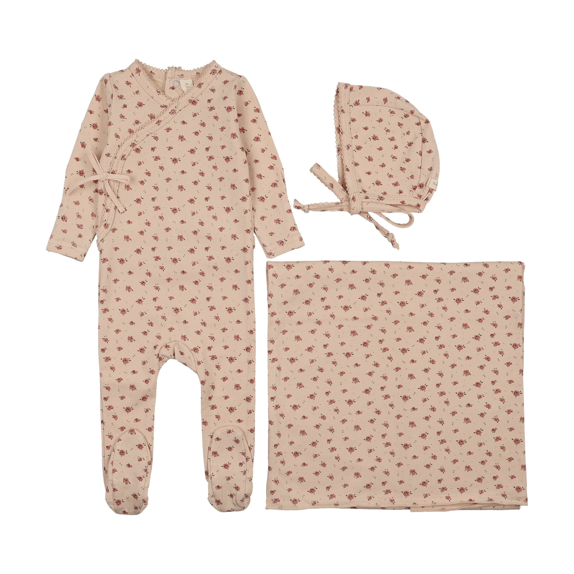 LILETTE PRINT WRAPOVER LAYETTE 3PC SET