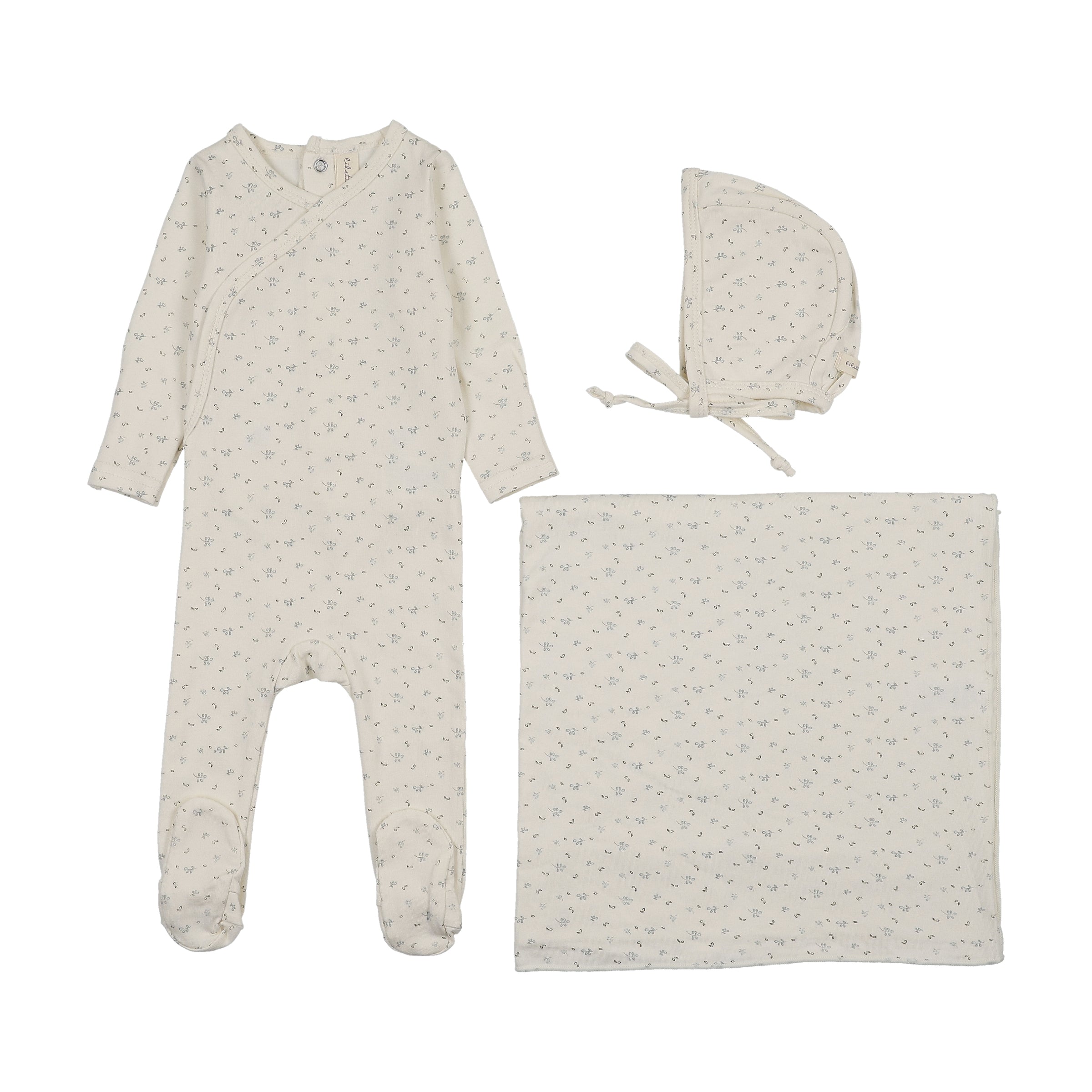 LILETTE PRINT WRAPOVER LAYETTE 3PC SET
