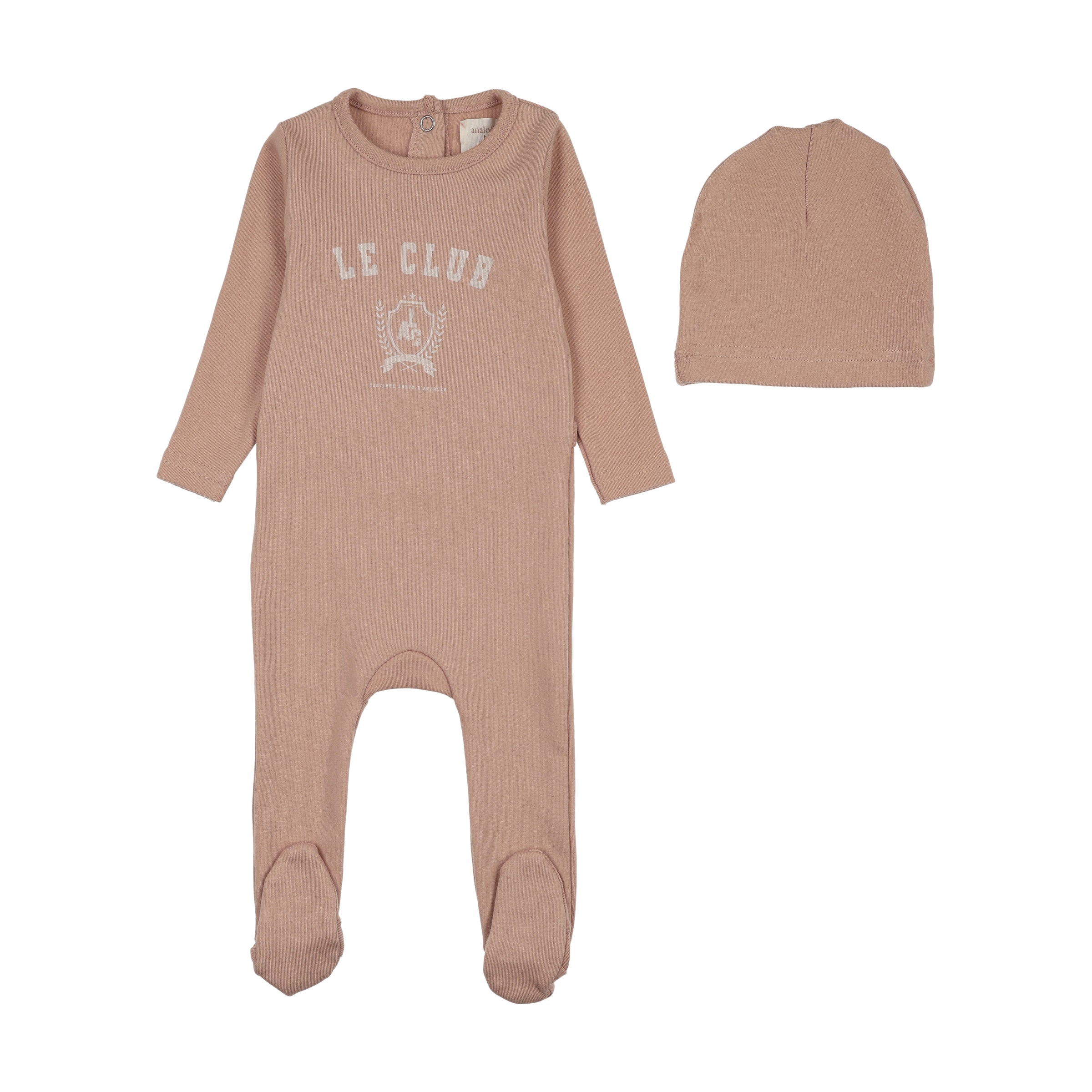 ANALOGIE VARSITY CREST FOOTIE + BEANIE SET