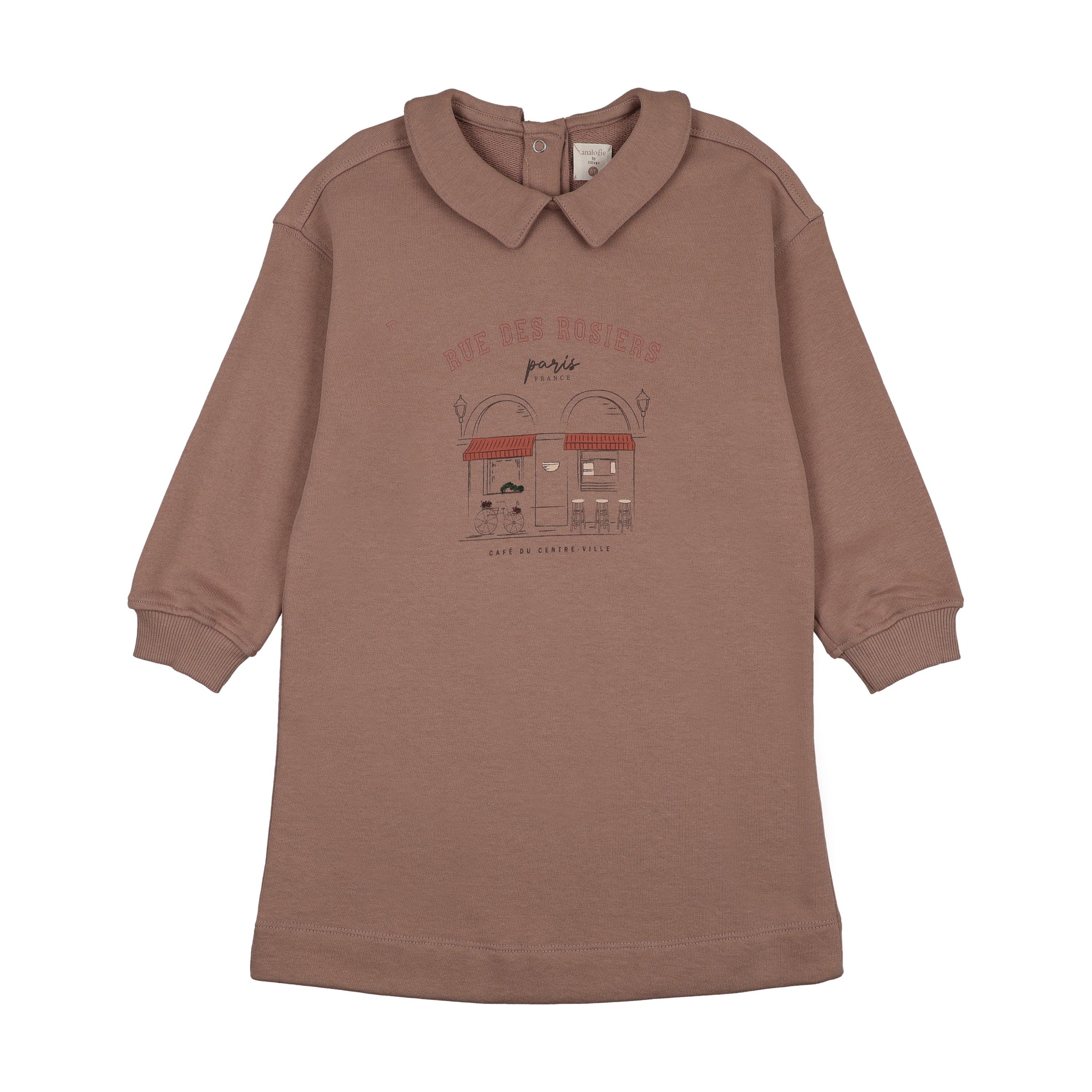 ANALOGIE CAFE GIRLS SWEATSHIRT DRESS