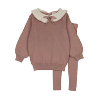 ANALOGIE RUFFLE COLLAR KNIT GIRLS 2PC SET