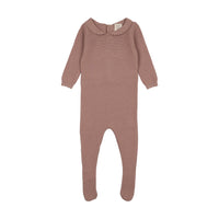 ANALOGIE KNIT EMBROIDERED FOOTIE