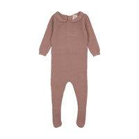 ANALOGIE KNIT EMBROIDERED FOOTIE + BEANIE SET