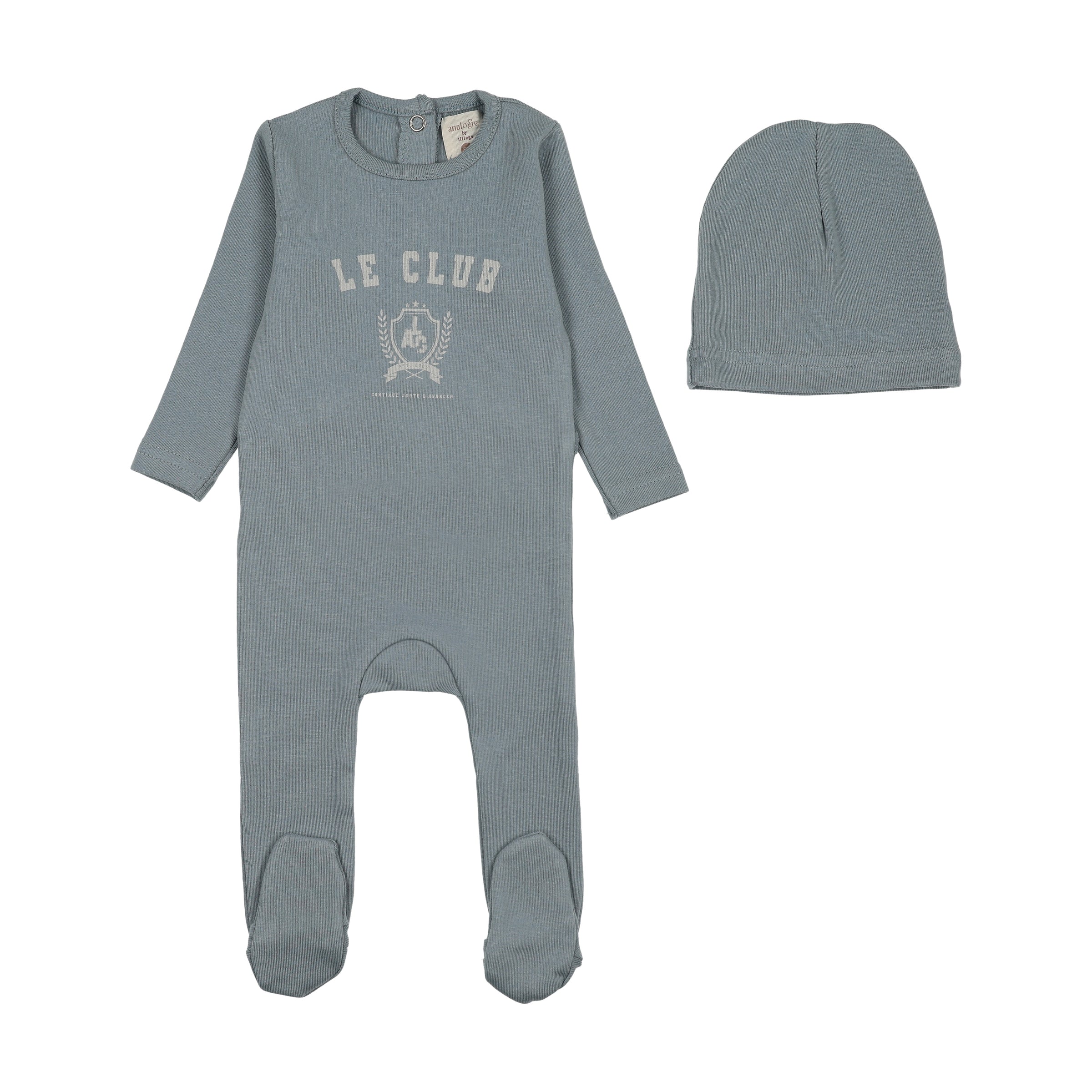 ANALOGIE VARSITY CREST FOOTIE + BEANIE SET
