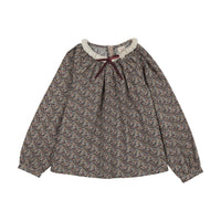 ANALOGIE HOME GARDEN LACE TRIM COLLAR BLOUSE