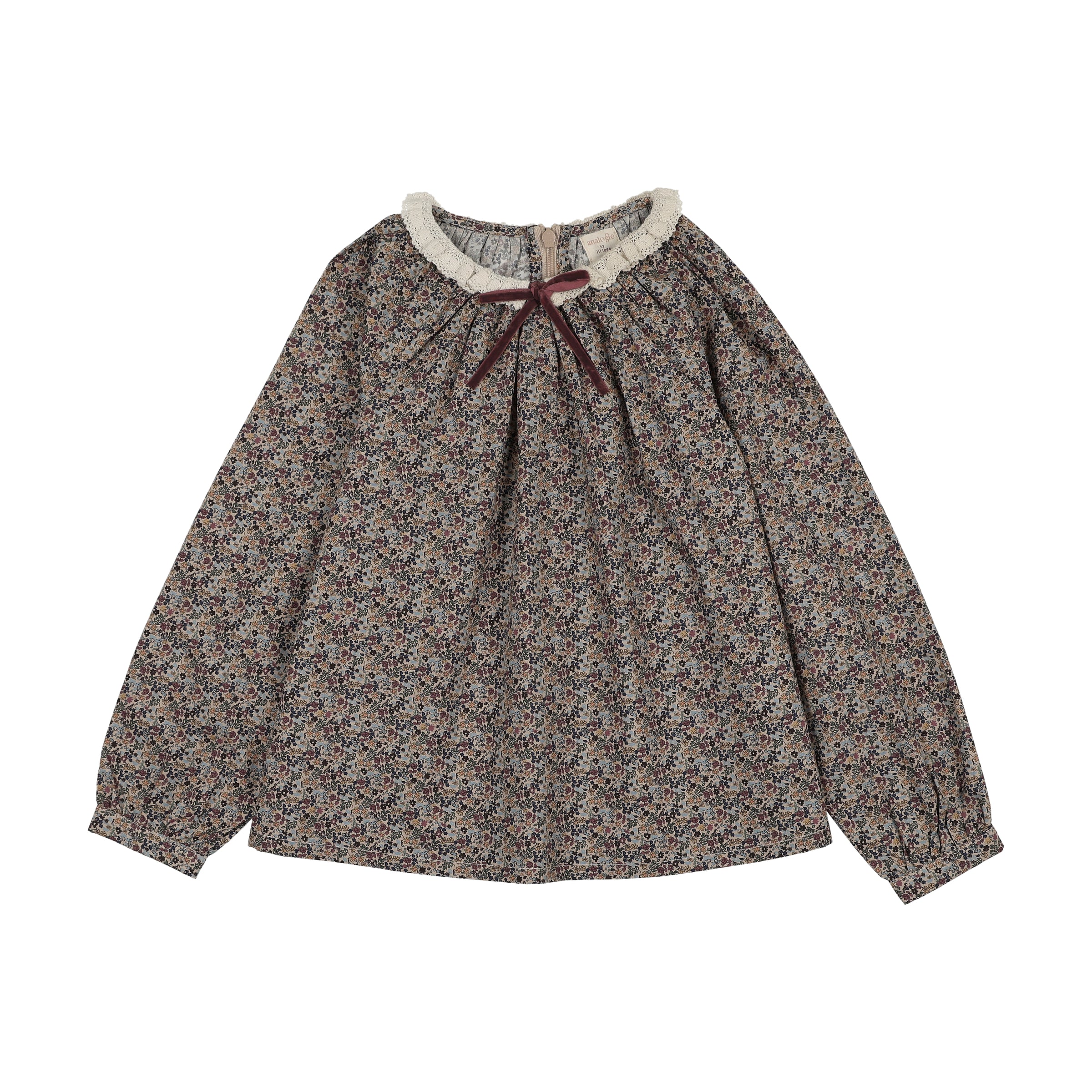 ANALOGIE HOME GARDEN LACE TRIM COLLAR BLOUSE