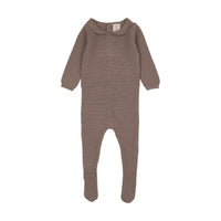 ANALOGIE KNIT EMBROIDERED FOOTIE + BEANIE SET