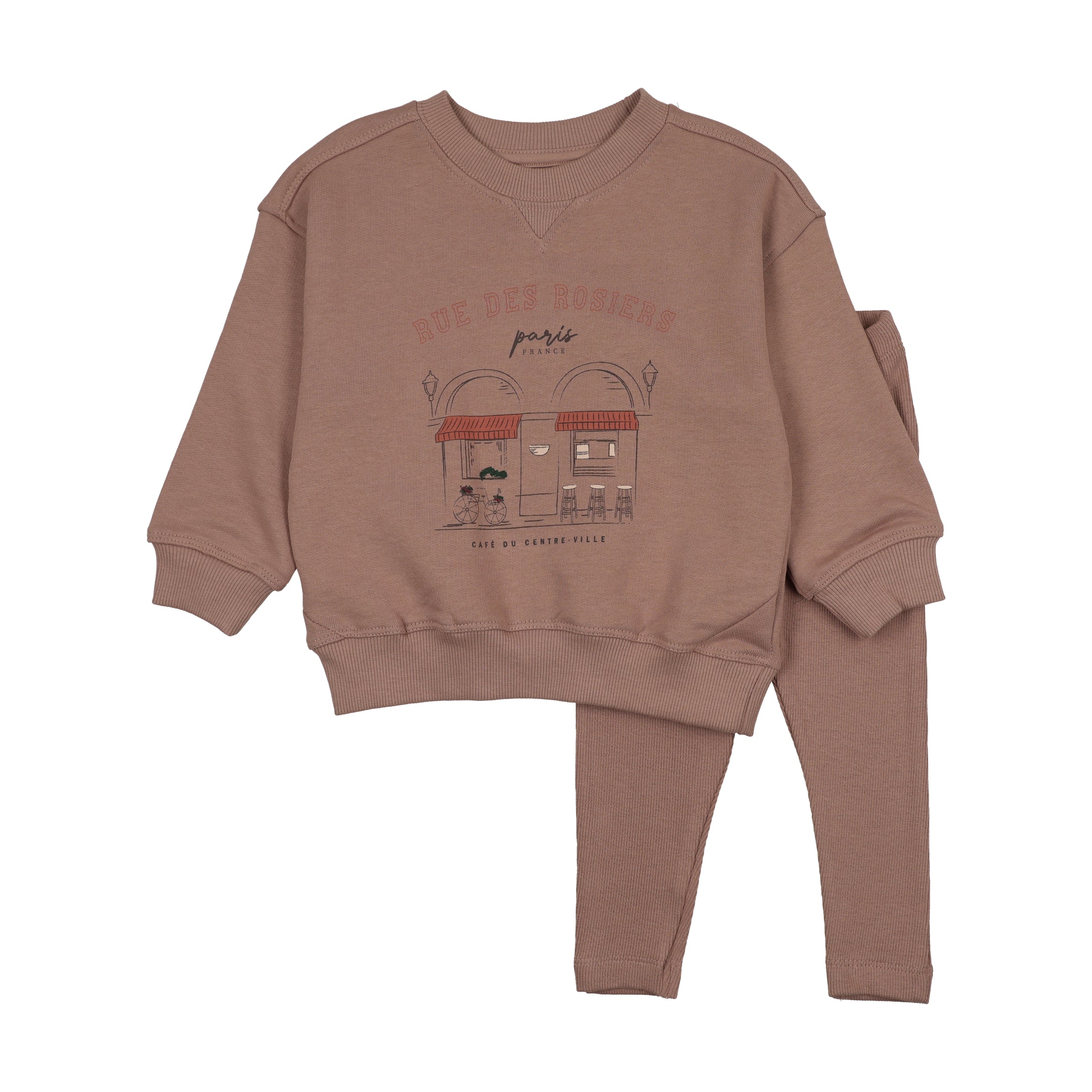 ANALOGIE CAFE GIRL SWEATSHIRT 2PC SET