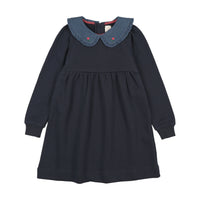 ANALOGIE SWEET CAMPAIGN DNM COLLAR SWEATSHIRT DRESS