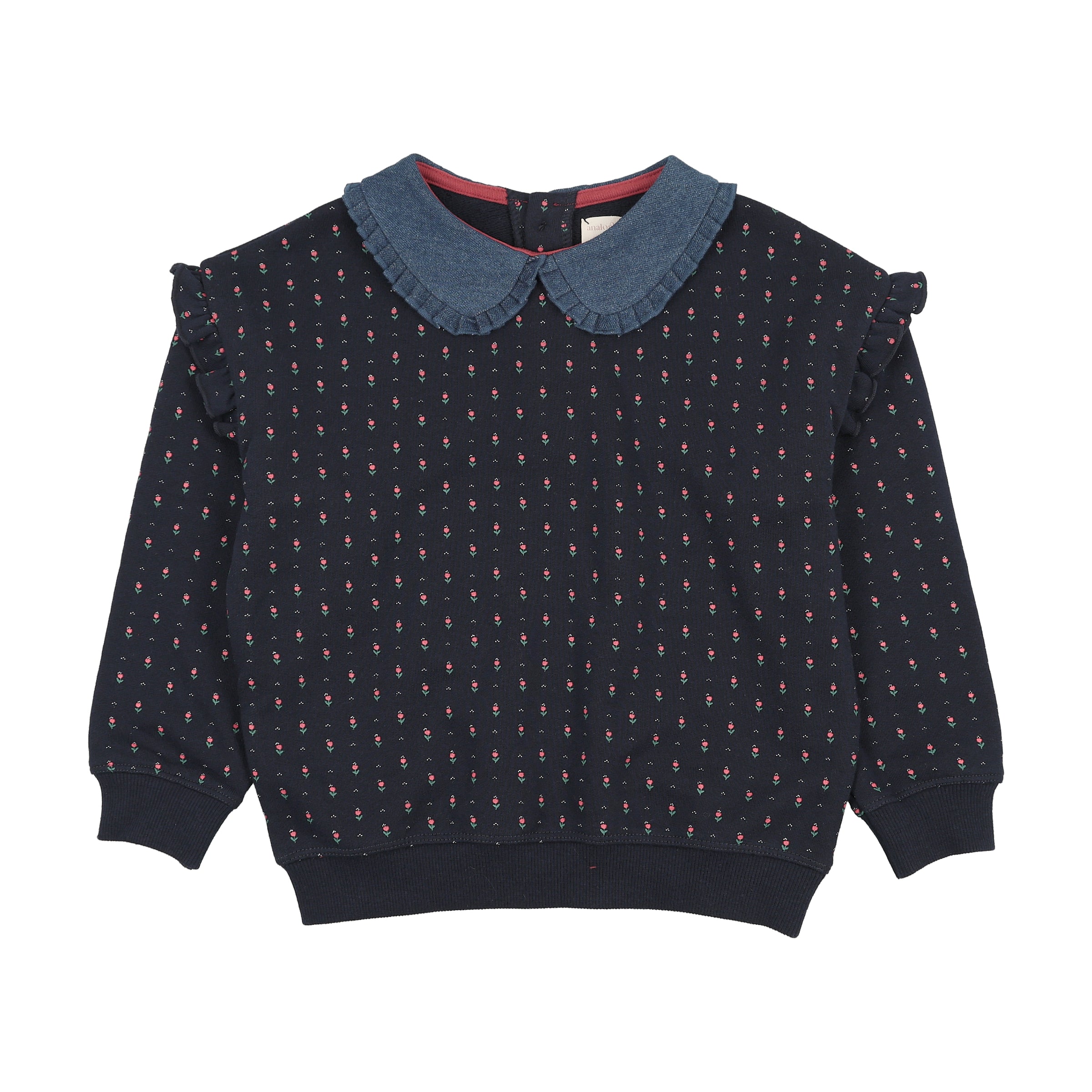 ANALOGIE SWEET CAMPAIGN DNM RUFFLE COLLAR SWEATSHIRT