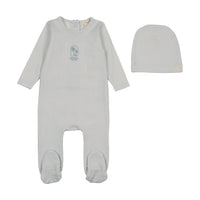 LIL LEGS SAILOR STRIPE FOOTIE + BEANIE