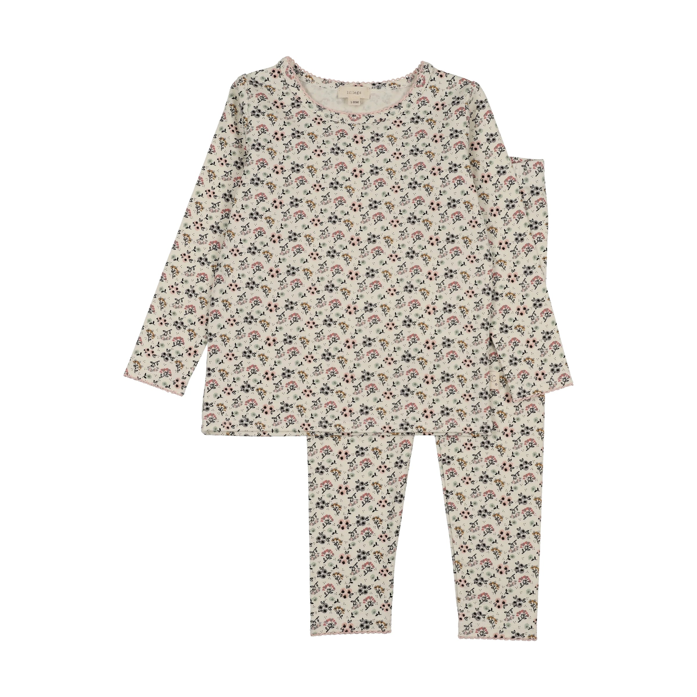 LIL LEGS BOTANICAL LOUNGE 2PC SET