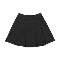 LIL LEGS PLEATED DENIM SKIRT