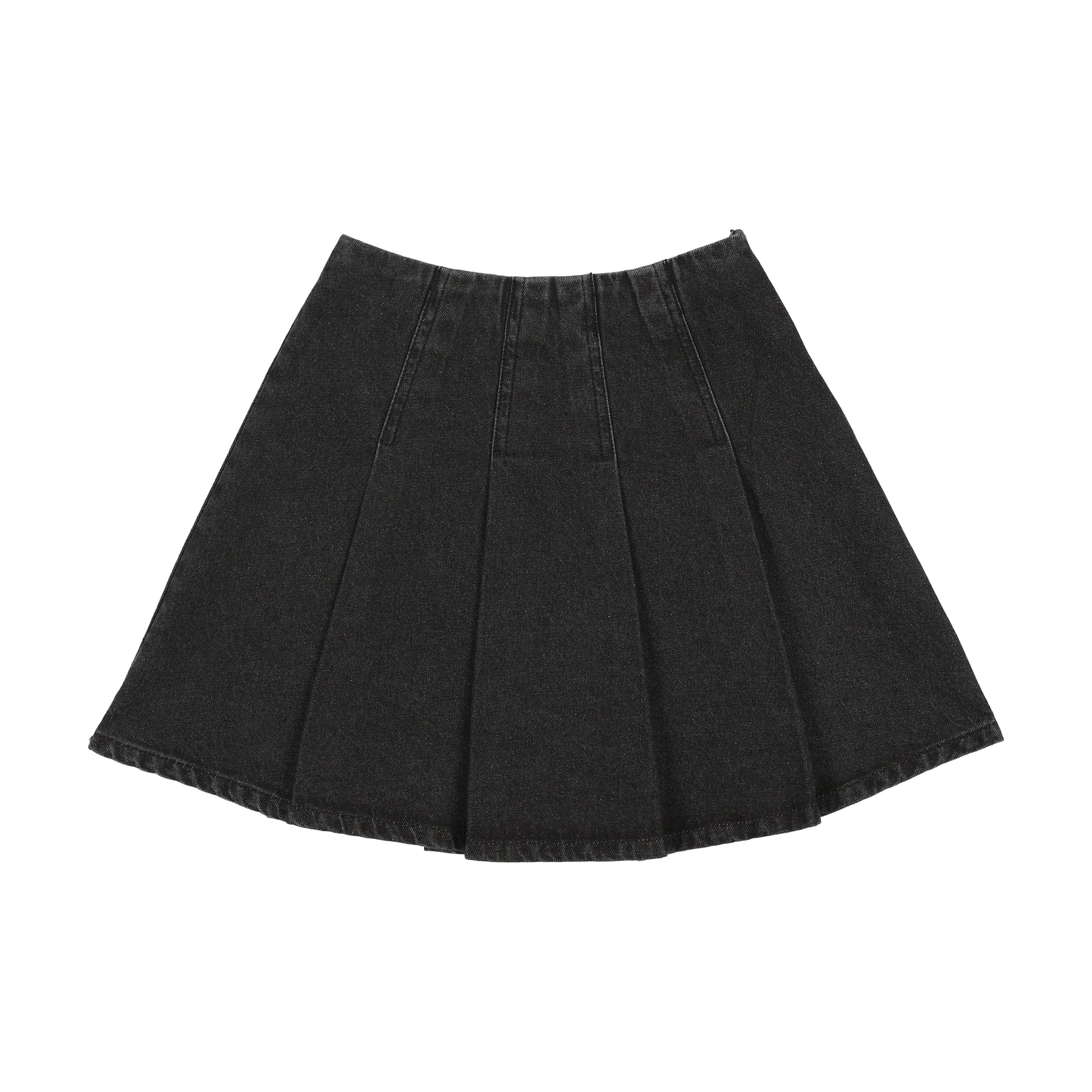 LIL LEGS PLEATED DENIM SKIRT