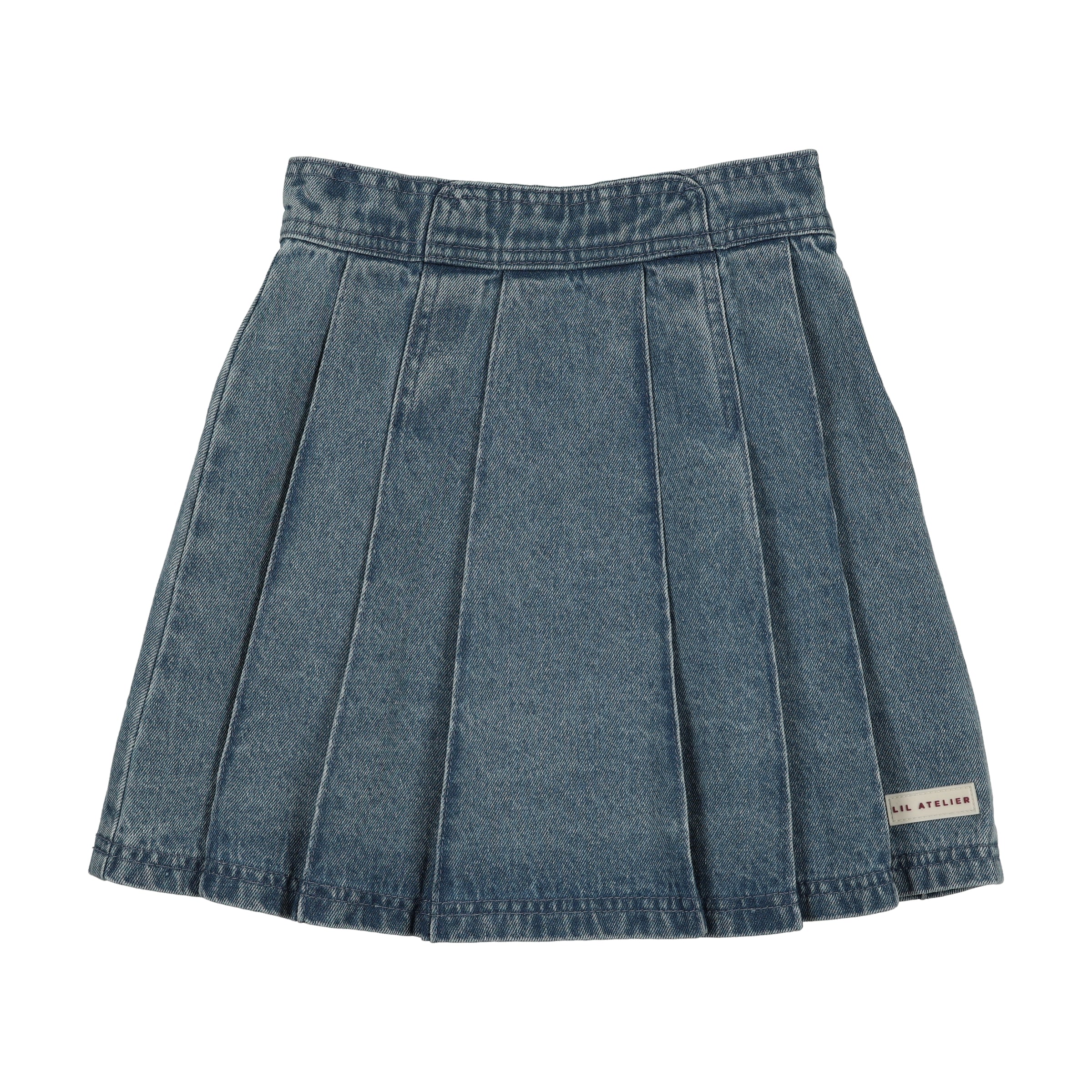 ANALOGIE DENIM CITY PLEATED SKIRT