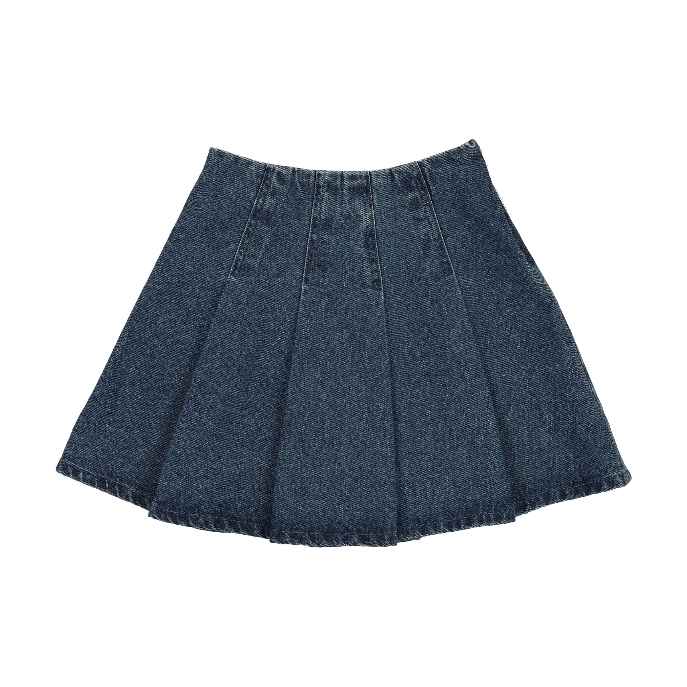 LIL LEGS PLEATED DENIM SKIRT