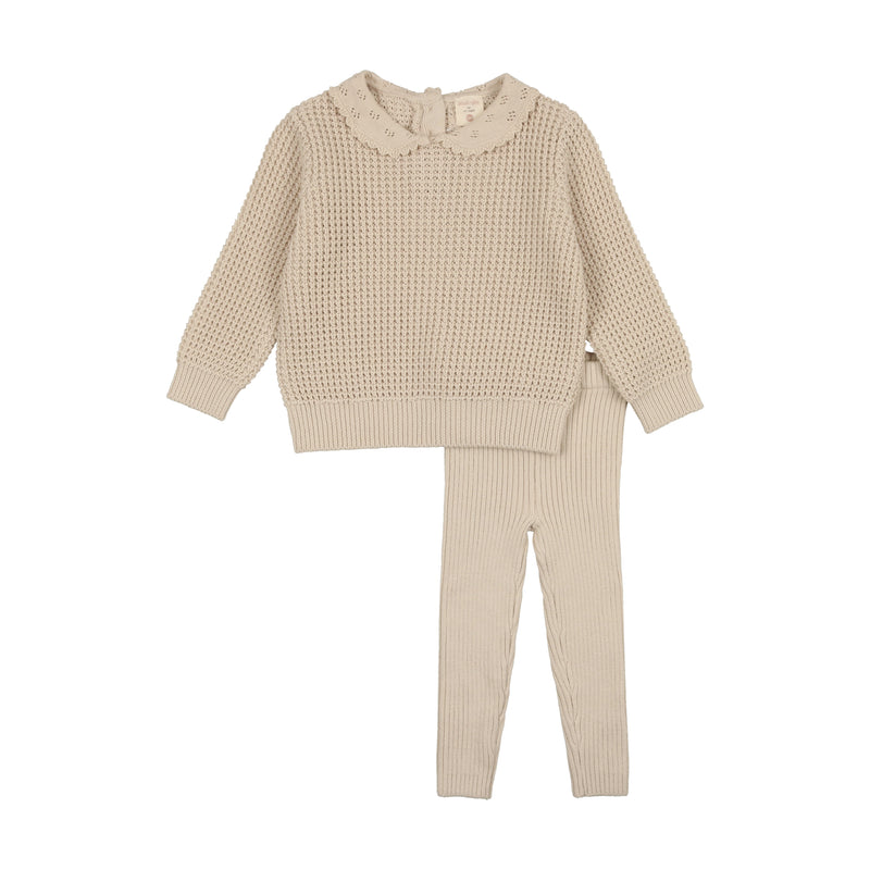GKS ANALOGIE POINTELLE COLLAR KNIT SET