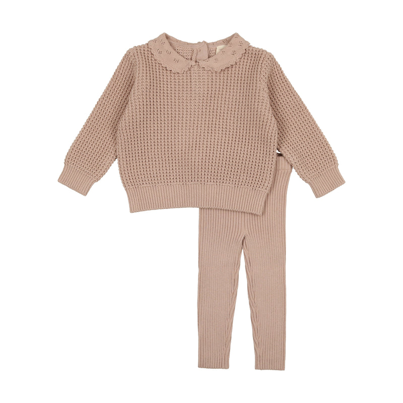 GKS ANALOGIE POINTELLE COLLAR KNIT SET