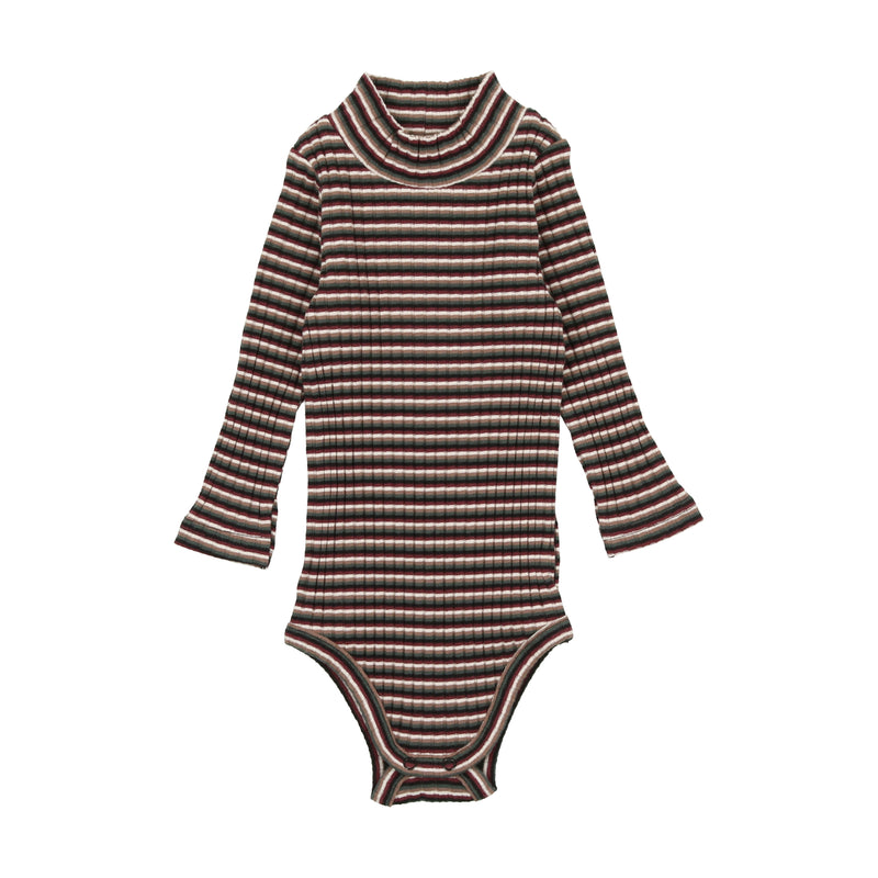 SMNK LIL LEGS STRIPE MOCKNECK ONESIE