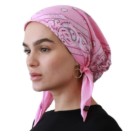 CHERIE PRETIED HEADSCARF BANDANA SHORT TIE